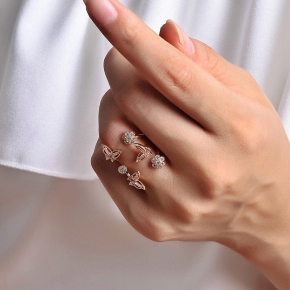 Beautiful butterfly rings